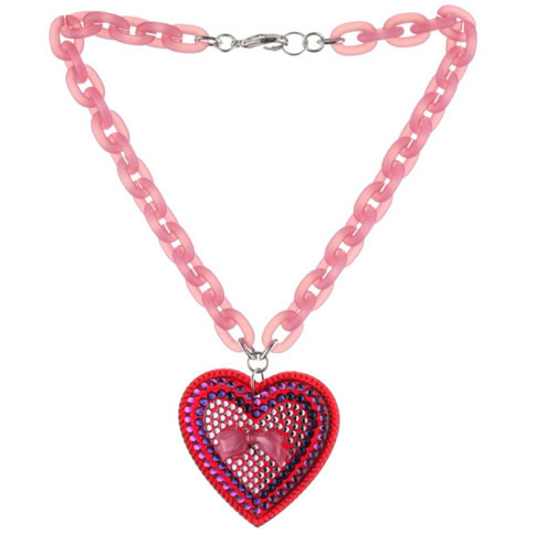 TARINA TARANTINO Classic Cherry Large Heart Pendant With Lucite Bow