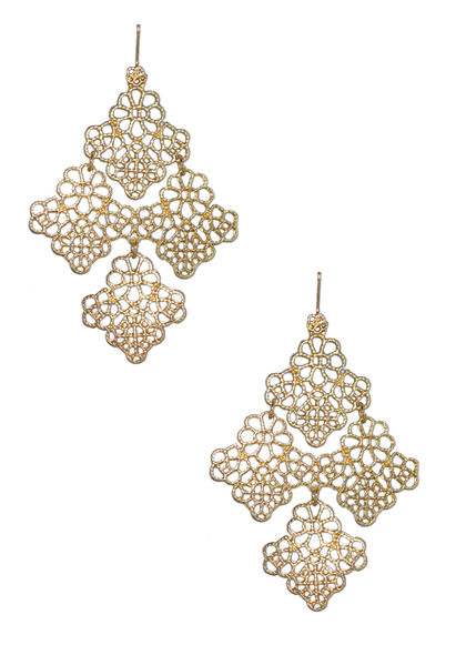 Stella & Dot Dangle Gold Earrings