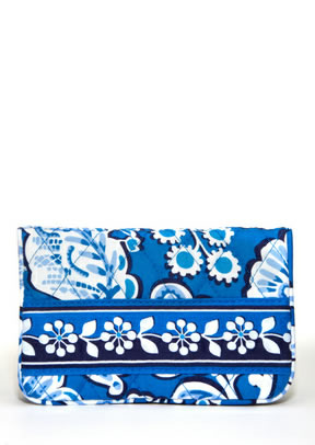 Vera Bradley One For The Money Wallet in Blue Lagoon
