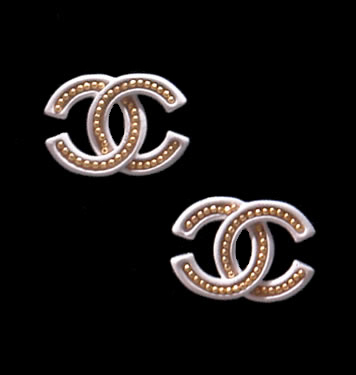 DC White Gold Bead Earrings