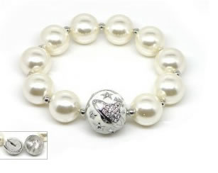 Giant White Bead Bracelet