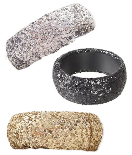 ZAD Wide Large Glitter Bangle 