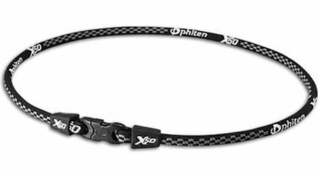 Phiten Japanese RAKUWA Titanium Necklace X50  (Checked Black)