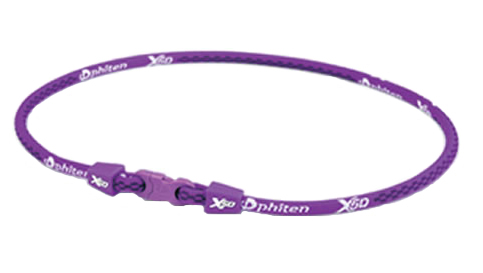 Phiten Japanese RAKUWA Titanium Necklace X50 (Checked Purple)
