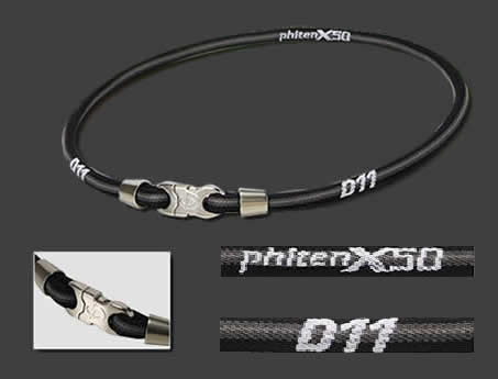 Phiten Japanese RAKUWA Titanium Necklace X50 D11     (Black)