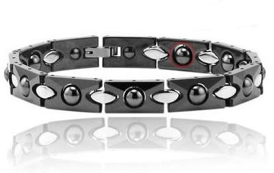 Black Ceramic Magnetic Health Bar Bracelet