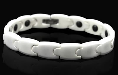 White Ceramic Magnetic Health Bracelet 