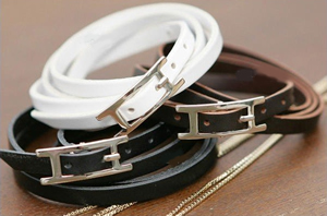 Coil Leather Bracelet (Black, White, Brown)