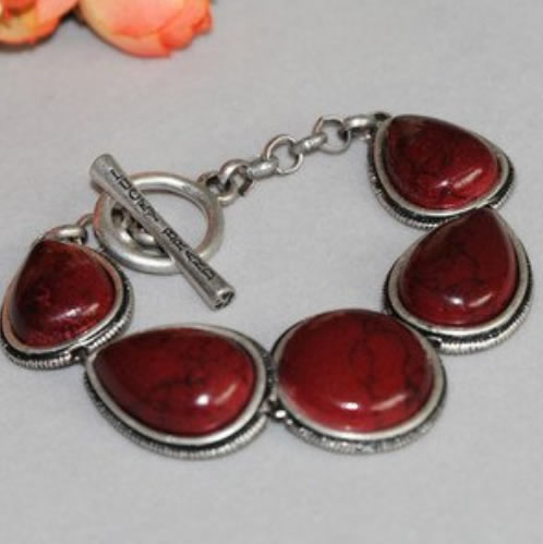 Red Big Stones Bracelet