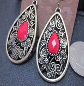 Red Stone Earrings