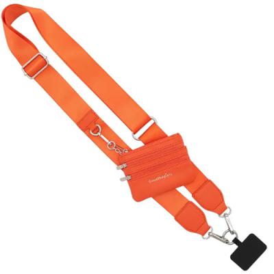 Clip Go Universal Phone Orange Crossbody with pouch