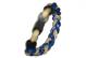 3 Rope Titanium Tornado Bracelet (Blue/Gold/Blue)