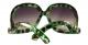 Animal Print Upside Down Oversized Sunglasses in Green 2