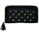 BETSEY JOHNSON Zip Around Skull Studded Wallet