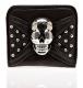 BETSEY JOHNSON Punk Rock Skull Princess Small Zip Wallet