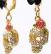 Betsey Johnson Rose Skull Drop Earrings 1