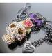 Betsey Johnson Rose Skull Pendant Necklace