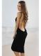 Black Open Back Cover up Beach Dress