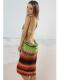 Geometric Green Open Back Cover up Beach Dress