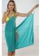 Emerald Green Open Back Cover up Beach Dress 2