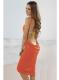 Orange Open Back Cover up Beach Dress