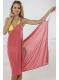 Coral Open Back Cover-up Beach Dress 2