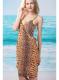 Snakeskin Open Back Cover up Beach Dress