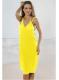 Yellow Open Back Cover up Beach Dress 1