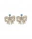 Betsey Johnson Crystal Bow Drop Earrings