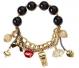 BETSEY JOHNSON Stretch Charm Bracelet Gold