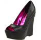 BETSEY JOHNSON Lucyyy-P Black Wedge Pump