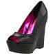 BETSEY JOHNSON Lucyyy-P Black Wedge Pump