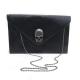 Black Skull Envelope Clutch Purse