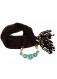 Black Trendy Turquoise Scarf Necklace 1