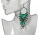 Bohemian Chandelier Earrings in Seaform Green 2