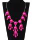 Bubble Bib Necklace in Pearl Hot Pink