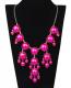 Bubble Bib Necklace in Pearl Hot Pink