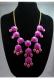 Bubble Bib Necklace in Pink