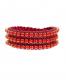 Chan Luu Silver and Leather Coral Wrap Bracelet