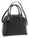 Classe Regina Black Croc Embossed Tote