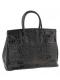 Classe Regina Dark Brown Croc Embossed Satchel 1