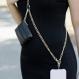 Clip  Go Universal Phone Crossbody Gold-tone Metal Chain with pouch