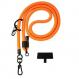 Clip Go Universal Phone Crossbody Lanyard Strap in Orange with clip