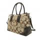 Coach Hampton Khaki/Black Signature Satchel 1