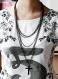 Cross Black Multi-Chain Necklace 2