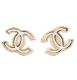 DC Gold-Tone Thick White Earrings