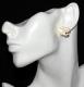 DC Gold-Tone Thick White Earrings 2