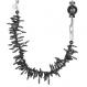 Furla Tulipano Long Necklace in Onyx & Silver-tone 1