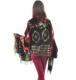 Geometric Poncho Cape Wrap in Brown 2