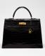 Hermes Black Crocodile Leather Kelly 35cm